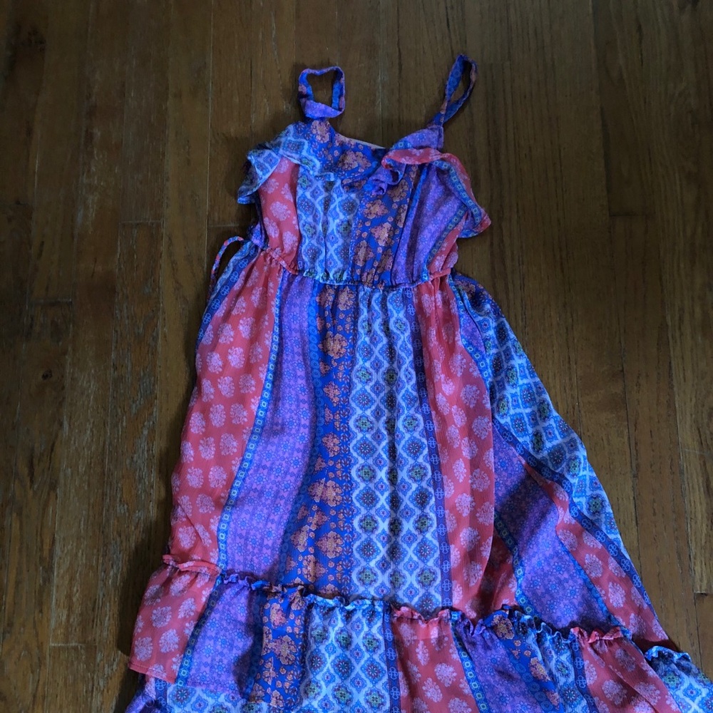 Kids boho spaghetti strap dress